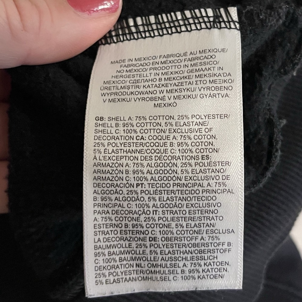 The North Face Pullover Hoodie Women's Small Black Graphic On Back Spell Out - Picture 9 of 9